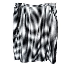 Vintage Gingham Pencil Skirt